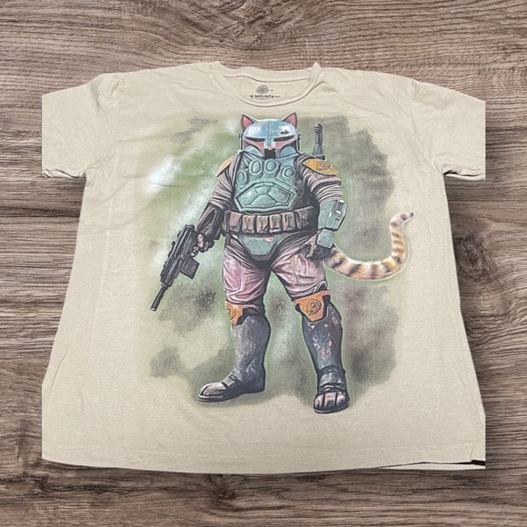 The Mountain Other - Cat Bounty Hunter T-Shirt in Tan and Green
